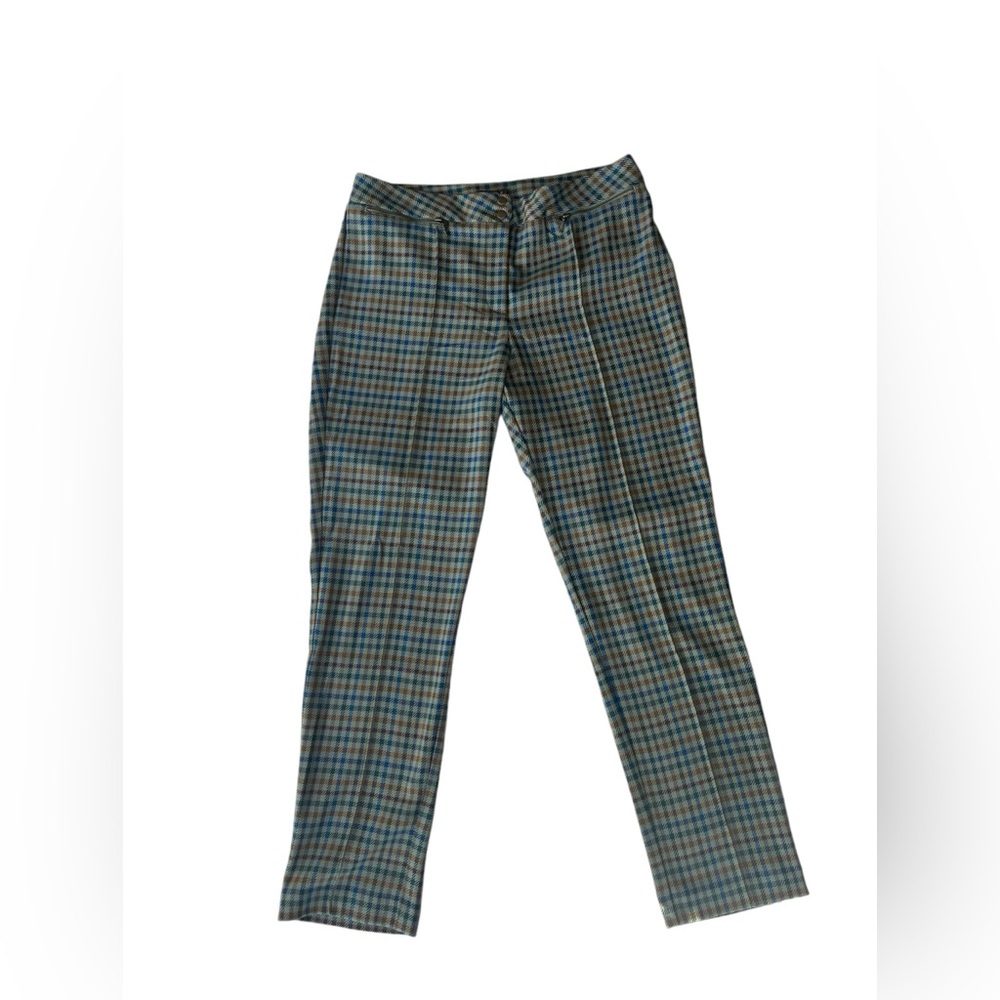 J. McLAUGHLIN Plaid Straight Leg Knit Pants Size 10